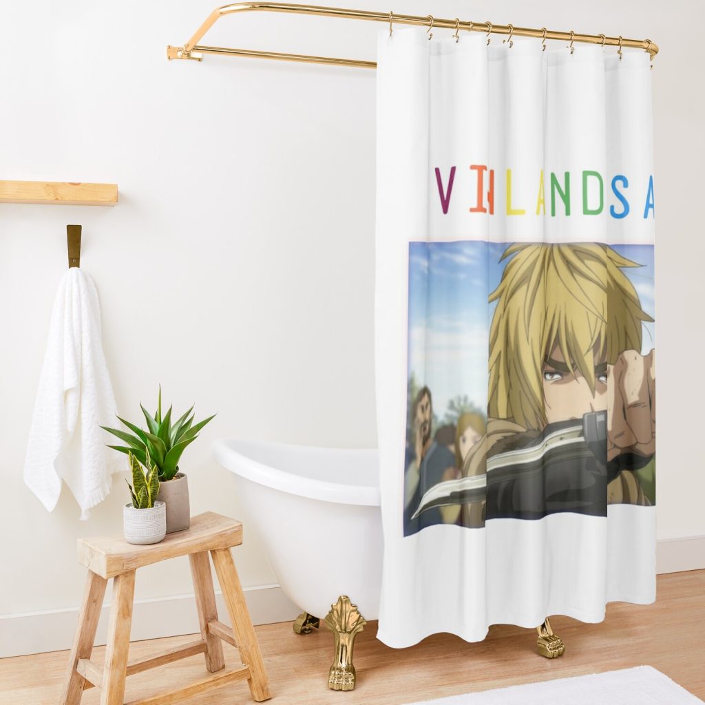 Anime Vinland Saga Fight Shower Curtain Official Vinland Saga Merch