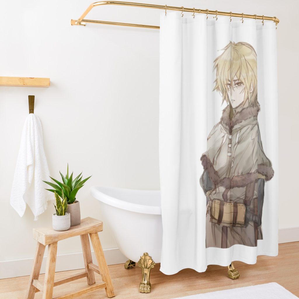 Thorfinn Chilling Shower Curtain Official Vinland Saga Merch