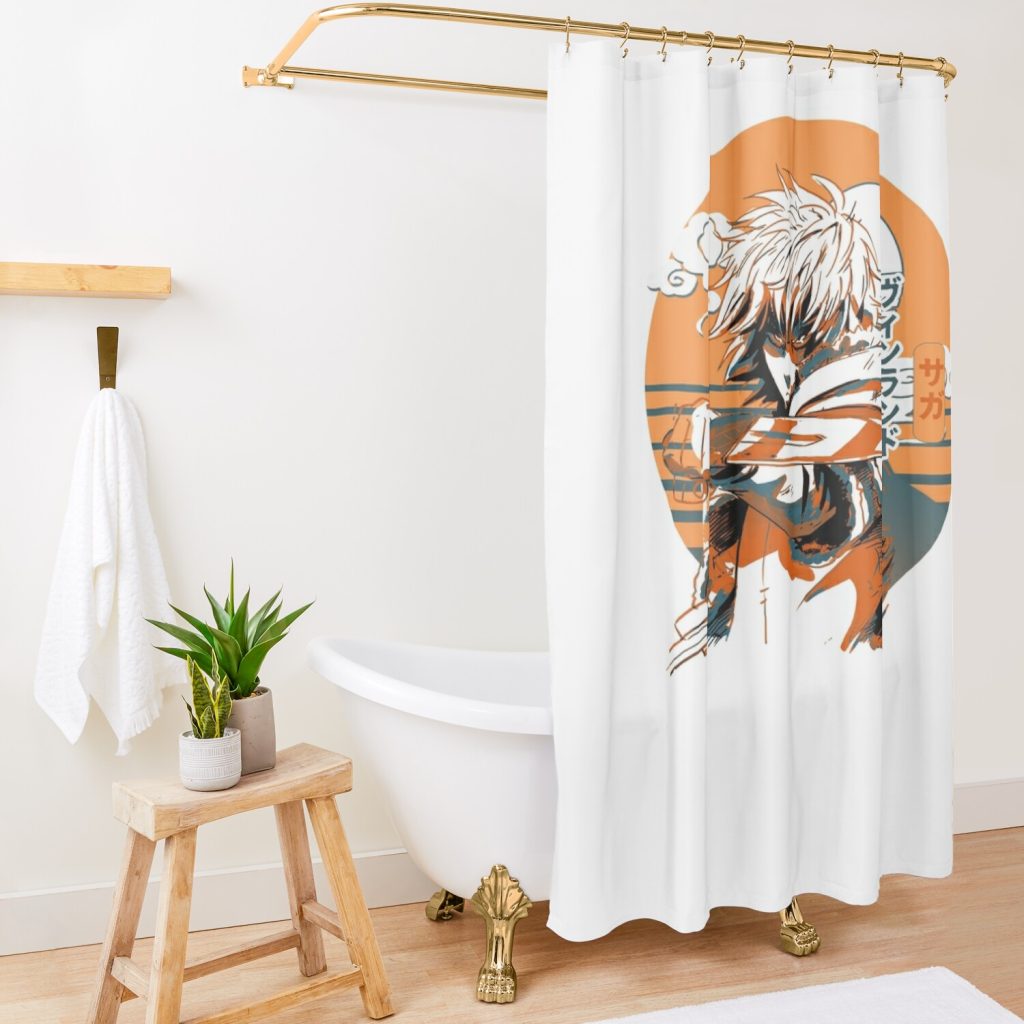 Thorfinn Vinland Saga Shower Curtain Official Vinland Saga Merch