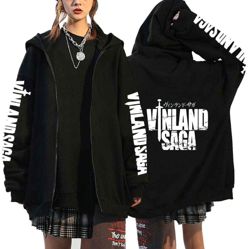 Anime Vinland Saga pattern Girl Boy Winter Thicken Jacket Top Coat Women Zip Dark Hiphop Gothic - Vinland Saga Store