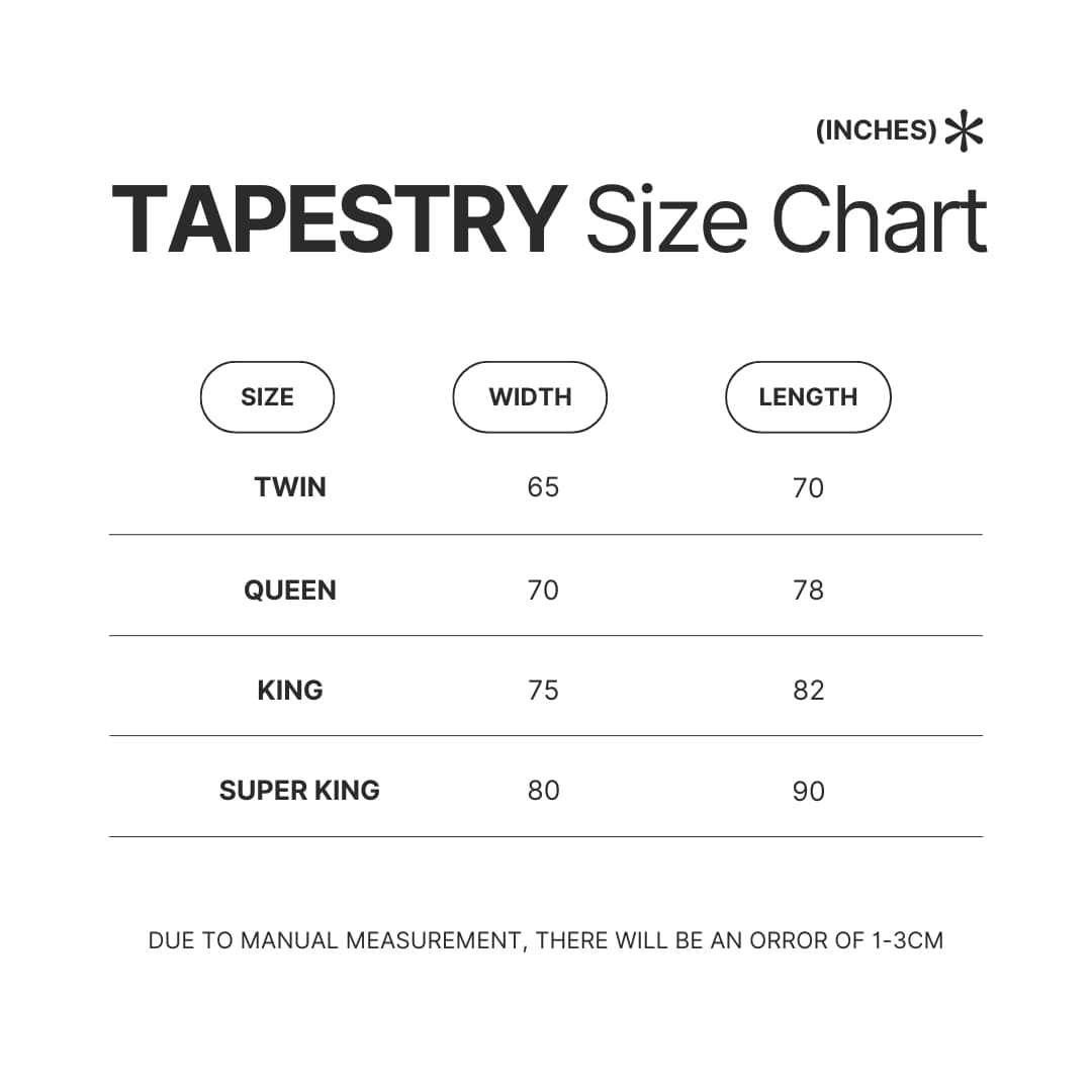 Tapestry Size Chart - Vinland Saga Store