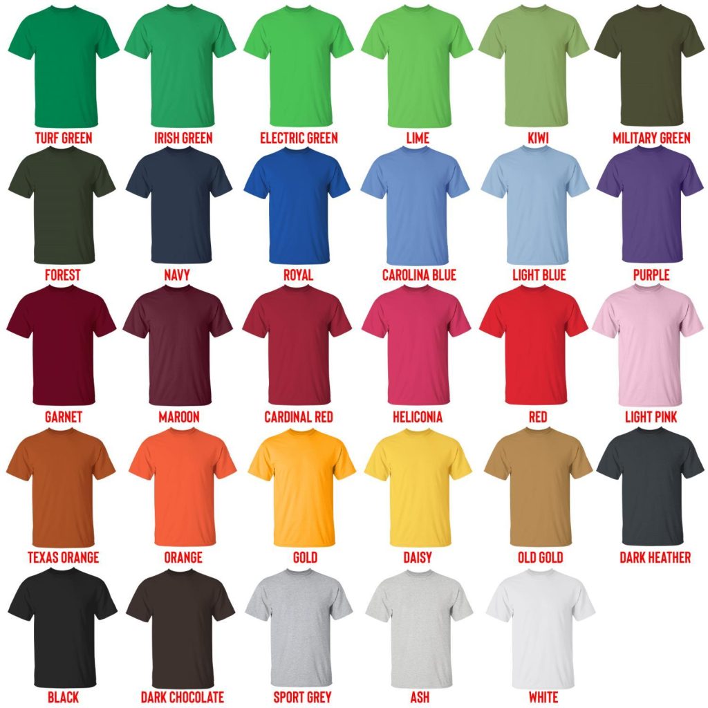 t shirt color chart - Vinland Saga Store