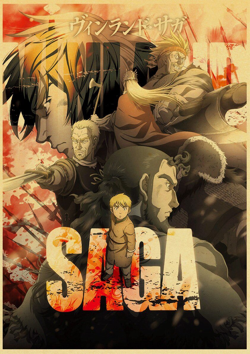 The Best Vinland Saga Anime Manga Retro Poster